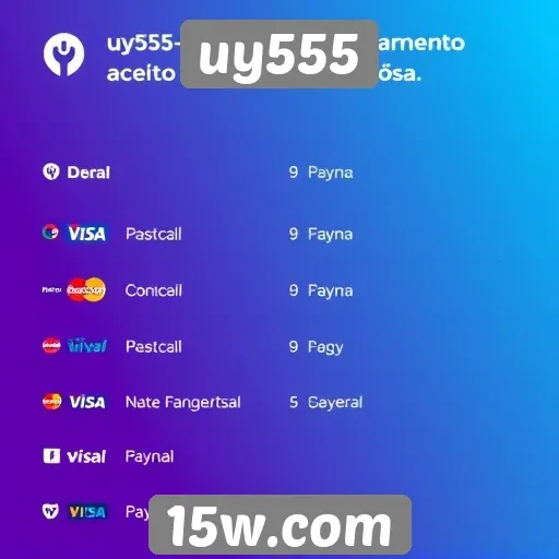 Métodos de pagamento aceitos no uy555